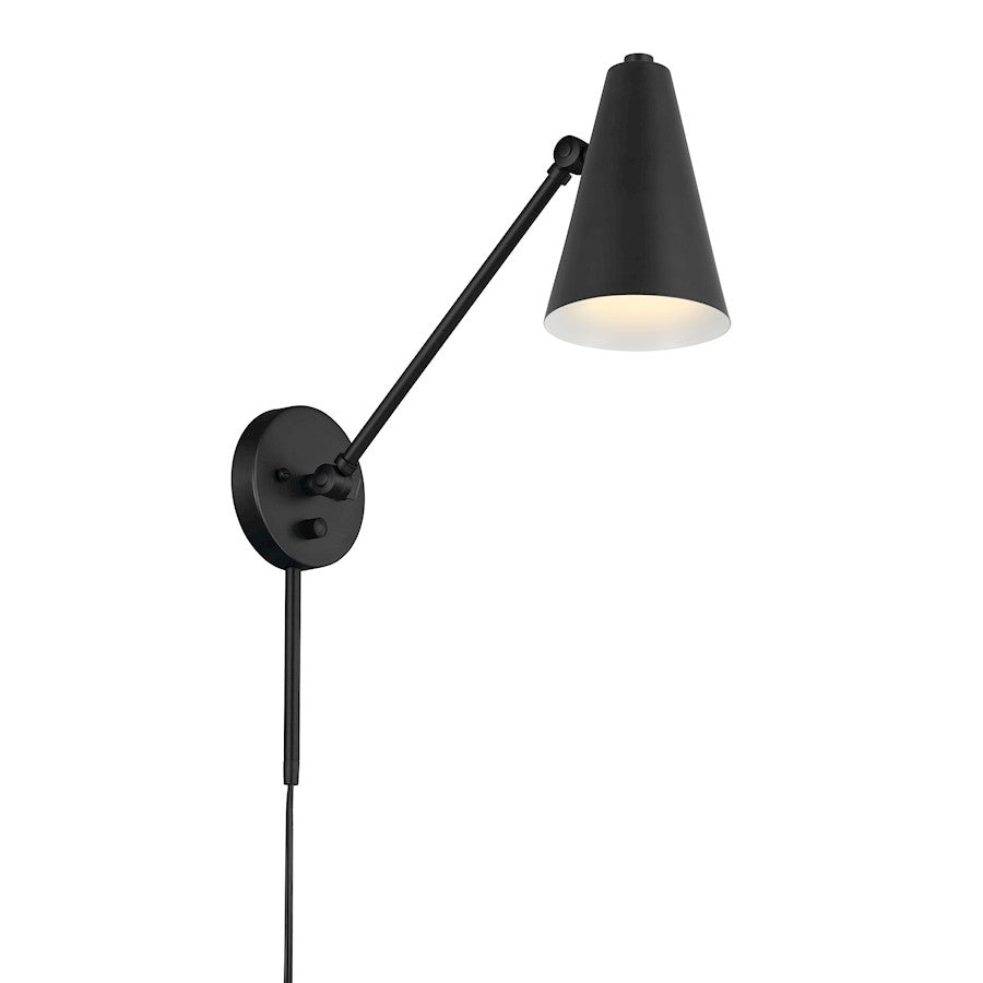 Kichler Sylvia 1 Light 20" Wall Sconce, Black - 52485BKB