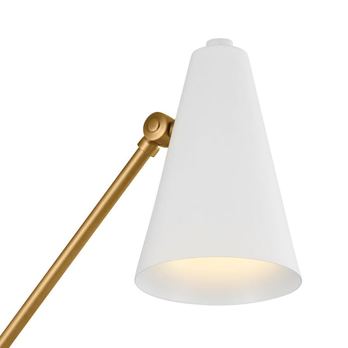 Kichler Sylvia 1 Light Wall Sconce, Natural Brass/White