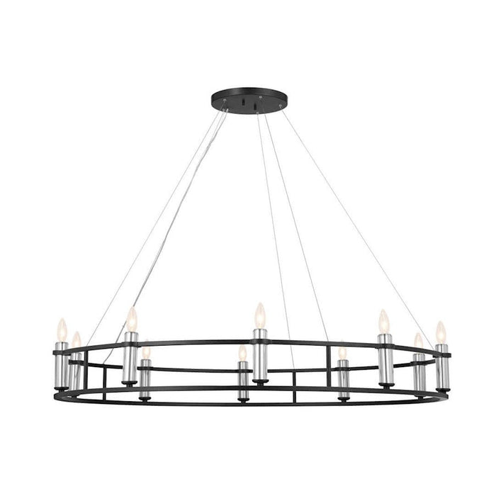 Kichler Rosalind 10 Light Chandelier, Black - 52491BK