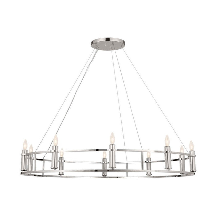 Kichler Rosalind 10 Light Chandelier, Polished Nickel - 52491PN