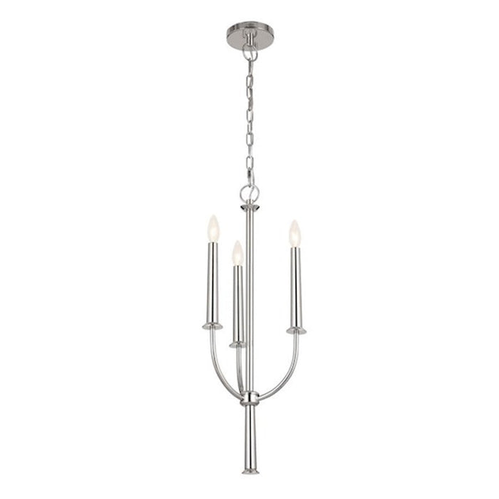 Kichler Florence 3 Light Mini Chandelier, Polished Nickel - 52496PN