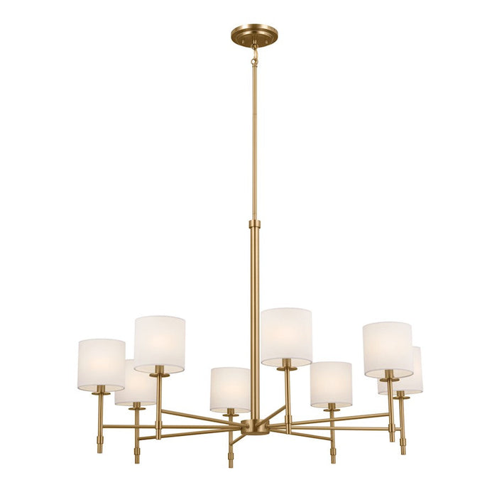 Kichler Ali 8 Light Chandelier, Brushed Natural Brass - 52502BNB