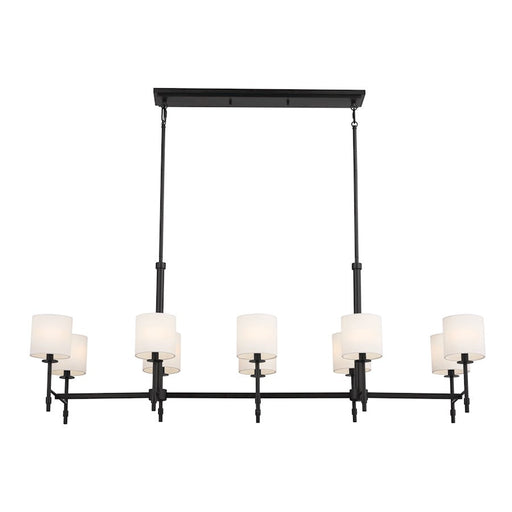 Kichler Ali 10 Light Linear Chandelier, Black - 52503BK