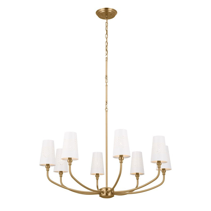 Kichler Adeena 8 Light Chandelier, Brushed Natural Brass - 52509BNB