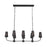 Kichler Adeena 8 Light Linear Chandelier, Black - 52510BK