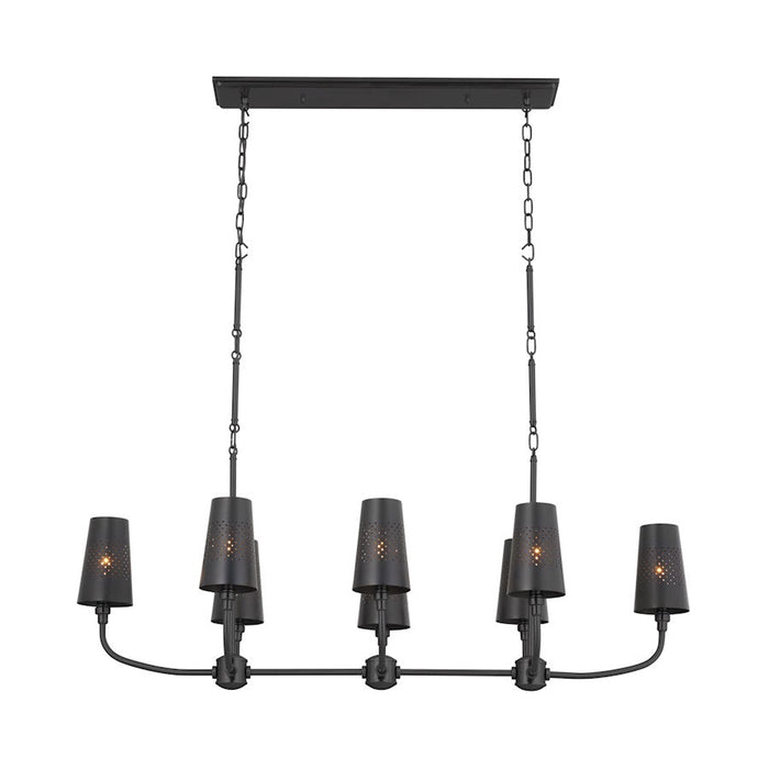 Kichler Adeena 8 Light Linear Chandelier, Black - 52510BK