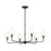 Kichler Pallas 6 Light Chandelier, Black - 52516BK