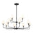 Kichler Pallas 12 Light Chandelier 2 Tier, Black - 52518BK