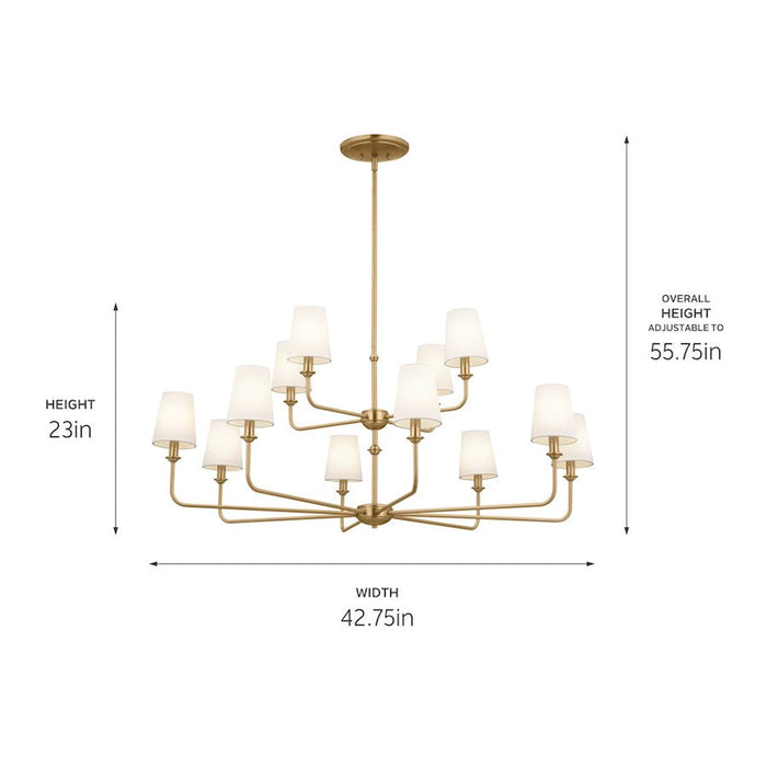 Kichler Pallas 12 Light Chandelier 2 Tier