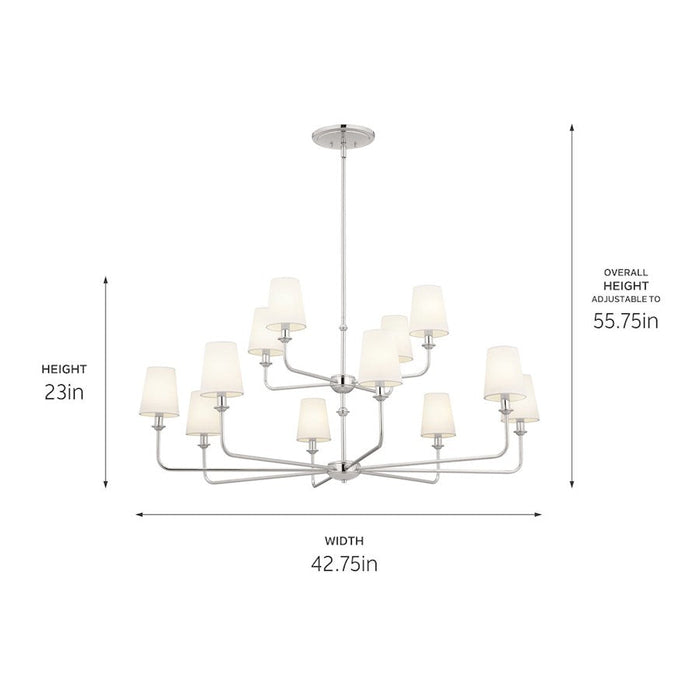 Kichler Pallas 12 Light Chandelier 2 Tier