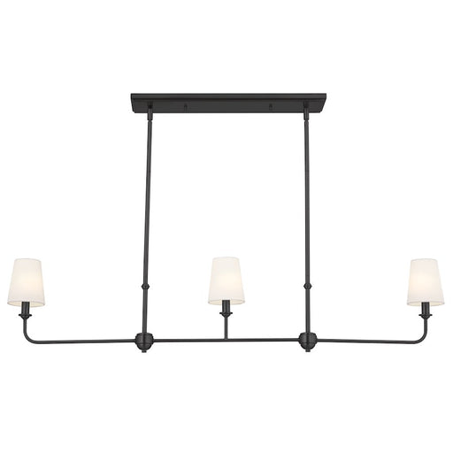 Kichler Pallas 3 Light Linear Chandelier, Black - 52519BK