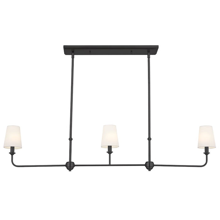 Kichler Pallas 3 Light Linear Chandelier, Black - 52519BK