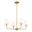 Kichler Pallas 4 Light Chandelier, Brushed Natural Brass - 52520BNB