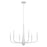 Kichler Deela 28" 6 Light Chandelier, White - 52525WH