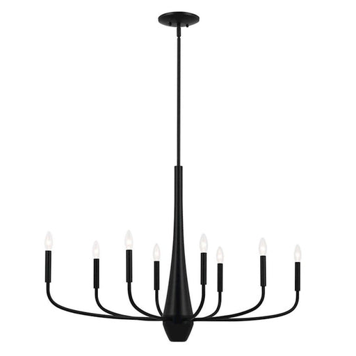 Kichler Deela 41" 8 Light Oval Chandelier, Black - 52528BK