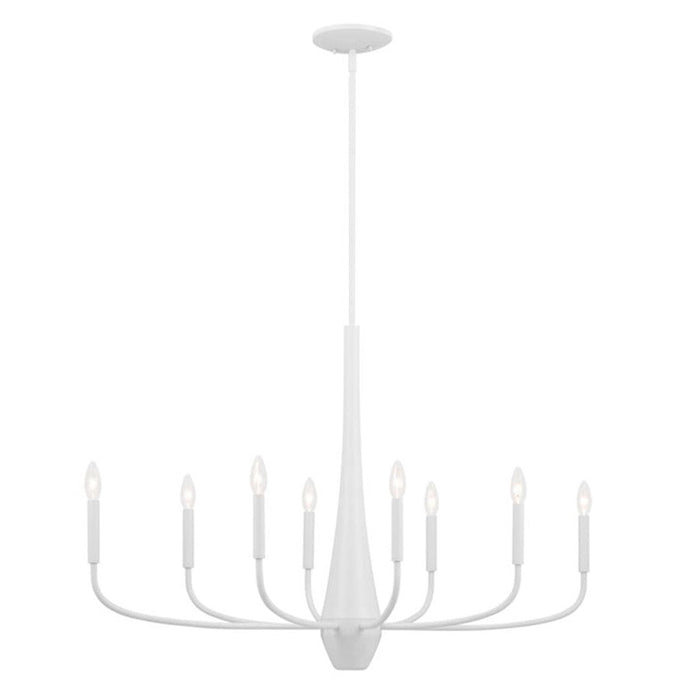 Kichler Deela 41" 8 Light Oval Chandelier, White - 52528WH