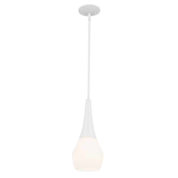 Kichler Deela 17" 1 Light Pendant, White/Satin Etched Cased Opal Glass - 52529WH