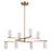 Kichler Gala 36" 8 Light Chandelier, Champagne Bronze/White - 52532CPZWH