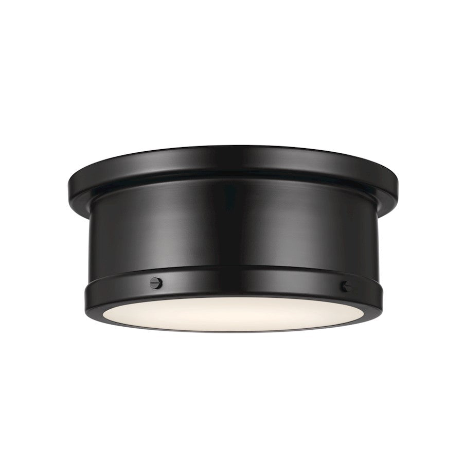 Kichler Serca 2 Light Flush Mount, Black - 52540BK