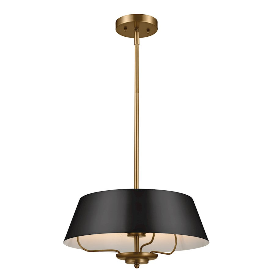 Kichler Luella 3 Light Pendant, Black - 52542BK