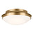 Kichler Bretta 3 Light Flush Mount, Natural Brass/Etched Cased Opal - 52545BNB