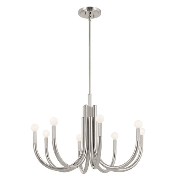 Kichler Odensa 29" 8 Light Chandelier, Polished Nickel - 52550PN