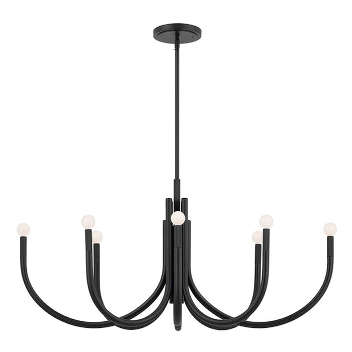 Kichler Odensa 46" 8 Light Oval Chandelier, Black - 52553BK