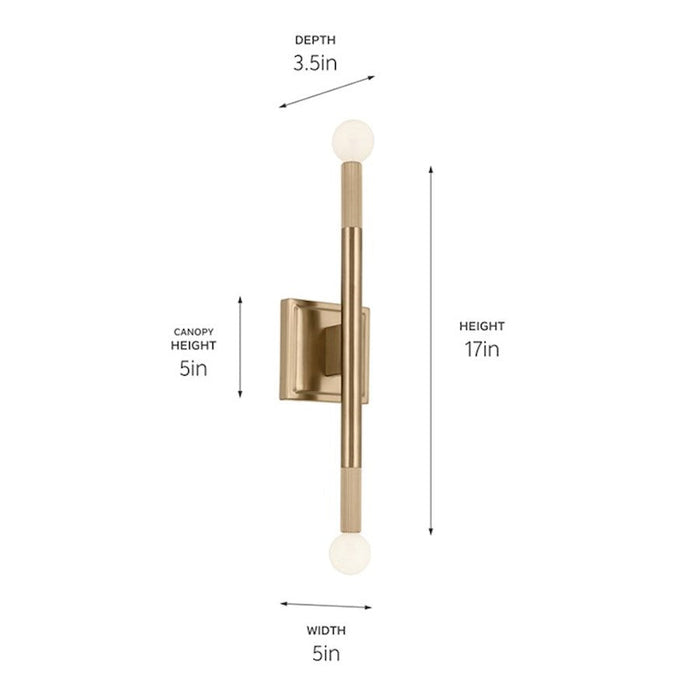 Kichler Odensa 17" 2 Light Wall Sconce