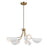 Kichler Arcus 29" 5 Light Convertible Chandelier, Bronze/White - 52558CPZWH