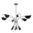 Kichler Arcus 39" 6 Light Chandelier, Satin Nickel/Black - 52559SN