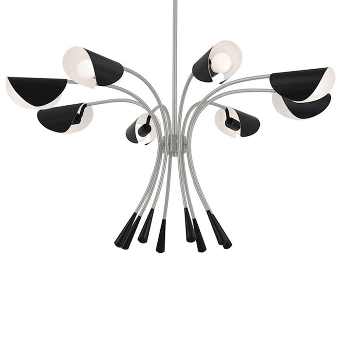 Kichler Arcus Chandelier, Satin Nickel/Black