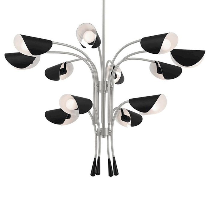 Kichler Arcus Chandelier, Satin Nickel/Black