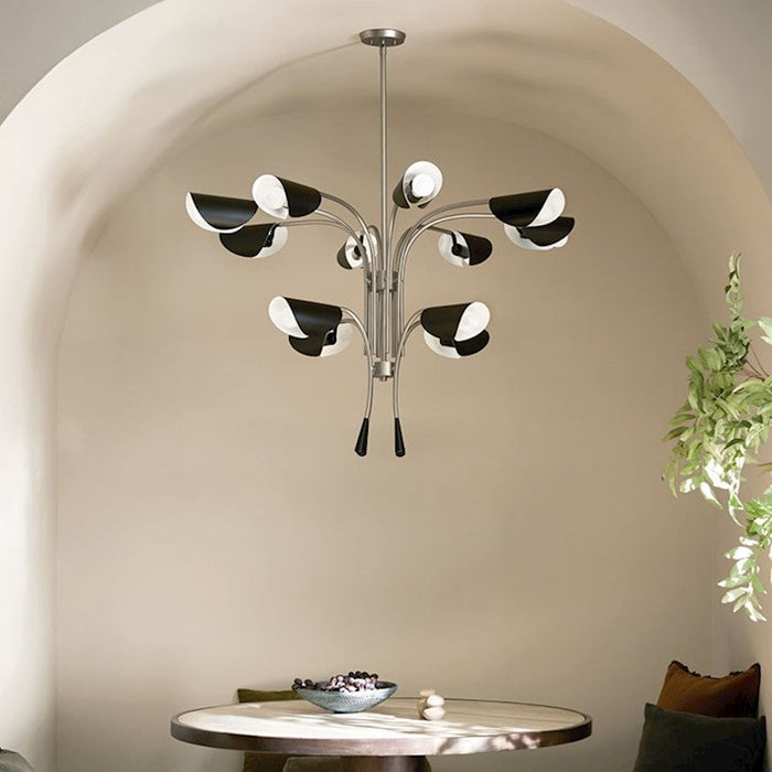 Kichler Arcus Chandelier, Satin Nickel/Black