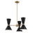 Kichler Phix 31" 6 Light Chandelier, Champagne Bronze/Black - 52565CPZBK