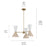 Kichler Phix 31" 6 Light Chandelier, Champagne Bronze/Greige/White