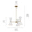 Kichler Phix Chandelier, Champagne Bronze