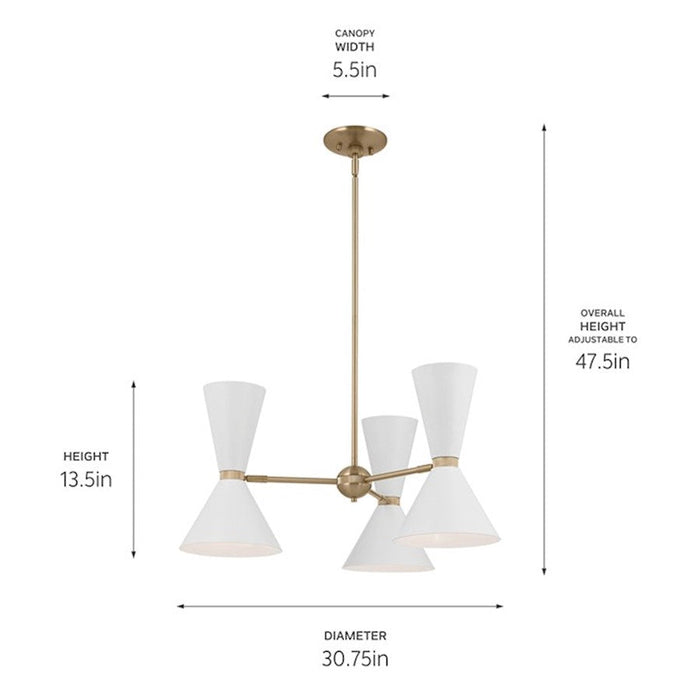 Kichler Phix Chandelier, Champagne Bronze