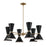 Kichler Phix 39" 12 Light Chandelier, Champagne Bronze/Black - 52566CPZBK