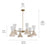 Kichler Phix 39" 12 Light Chandelier, Bronze/Greige/White