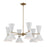 Kichler Phix 39" 12 Light Chandelier, Champagne Bronze/White - 52566CPZWH