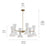 Kichler Phix Chandelier, Champagne Bronze