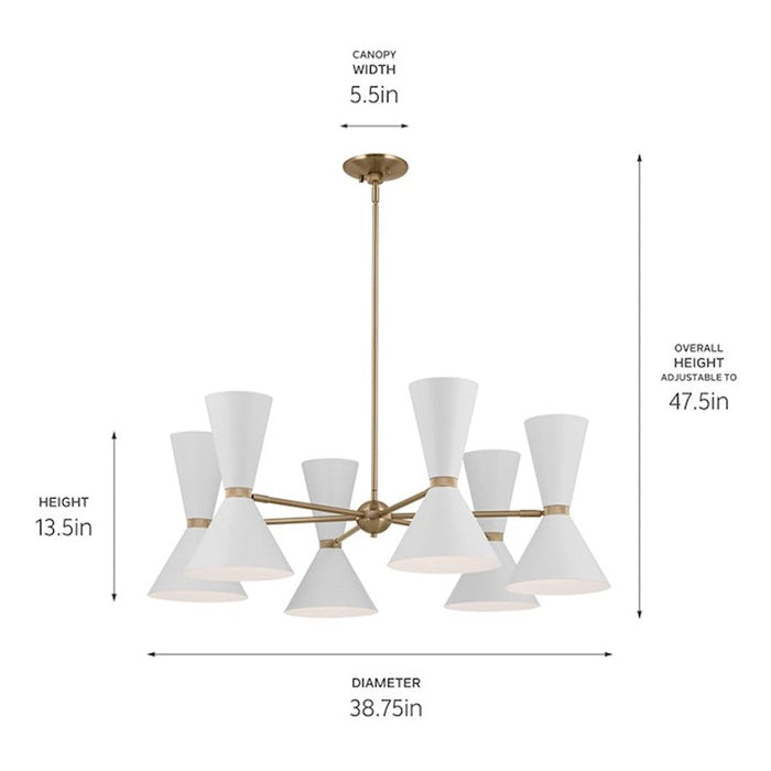 Kichler Phix Chandelier, Champagne Bronze