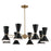 Kichler Phix 49" 16 Light Chandelier, Champagne Bronze/Black - 52567CPZBK