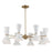 Kichler Phix 49" 16 Light Chandelier, Champagne Bronze/White - 52567CPZWH