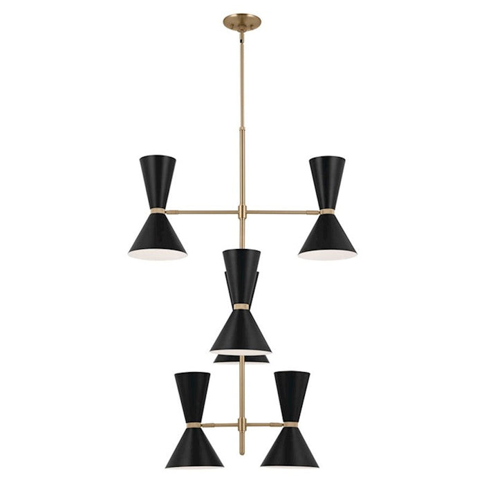 Kichler Phix 50" 12 Light Foyer Chandelier, Champagne Bronze