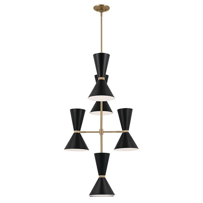 Kichler Phix 50" 12 Light Foyer Chandelier, Champagne Bronze