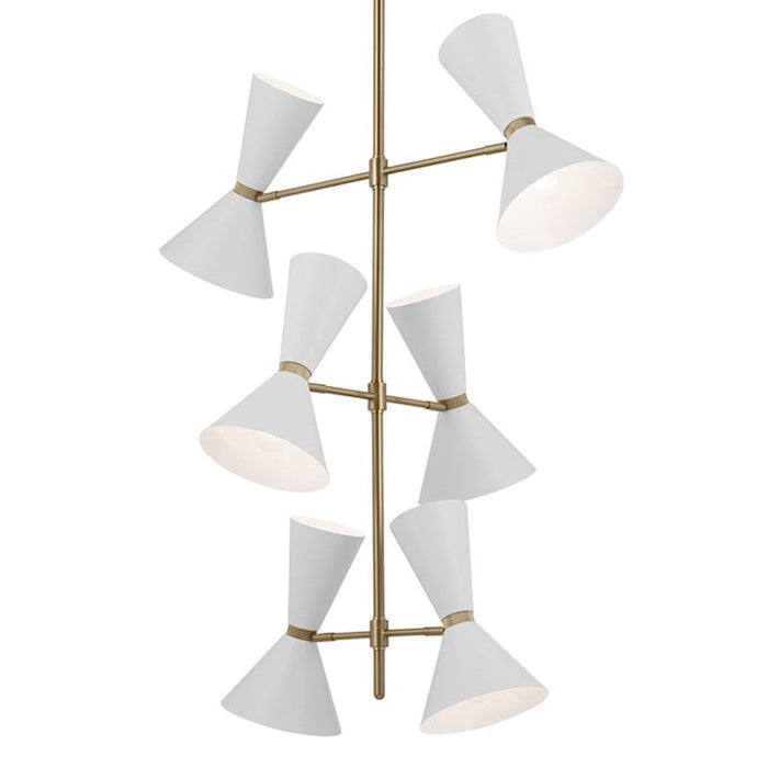 Kichler Phix 50" 12 Light Foyer Chandelier, Champagne Bronze