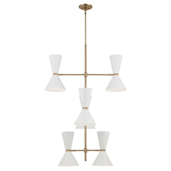 Kichler Phix 50" 12 Light Foyer Chandelier, Champagne Bronze