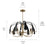 Kichler Petal 5 Light Chandelier, Champagne Bronze/Black/White