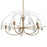 Kichler Petal 5 Light Chandelier, Champagne Bronze/Black/White